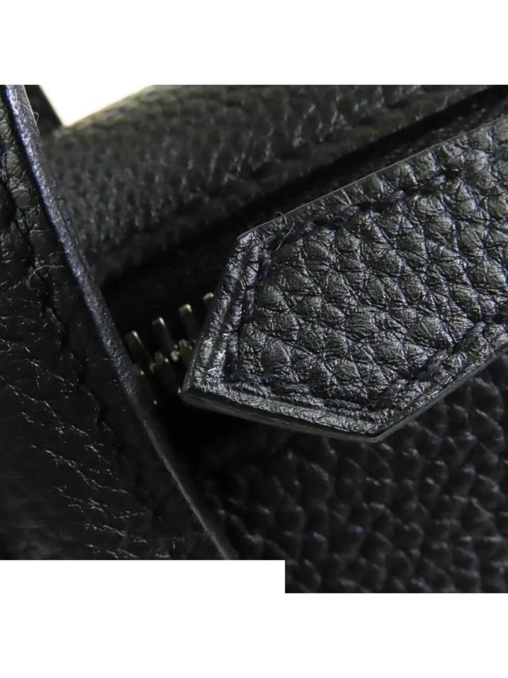 Hermes Victoria Light Noir Black Silver Togo Briefcase Business